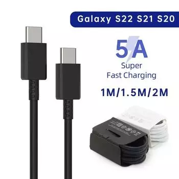 Для Samsung 2 Stuks Pd 45W 5a Usb C Кабель для Samsung Galaxy S22 S23 Ultra Note 10 + 5G 20 A53 A54 Usb C Snel Opladen Datakabe