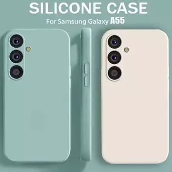 Для Samsung A55 A54 5G Чехол Мягкий жидкий силиконовый чехол для телефона Funda Для Samsung Galaxy A55 A54 A 55 54 5G Противоударный мягкий чехол For Samsung A55 5G
