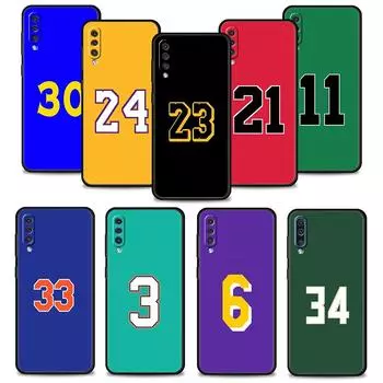 Для Samsung A70 A20s A40 M31 A50 A30 A20e A10 M30s M22 M51 M23 Celular чехол для мобильного телефона, силиконовый баскетбольный мяч 23 24 Lucky Number For Samsung M31s