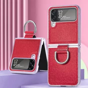 Для Samsung Flip4 чехол-держатель с защитой от падения на палец для Samsung Galaxy Z Flip4 5g Flip 4 Flip3 Flip 3 модные матовые чехлы for Samsung Z Flip 3 светло-фиолетовый