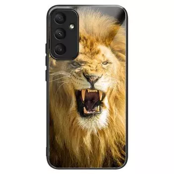Для Samsung Galaxy A35 5G Чехол для телефона из закаленного стекла с рисунком Защита от падений Lion