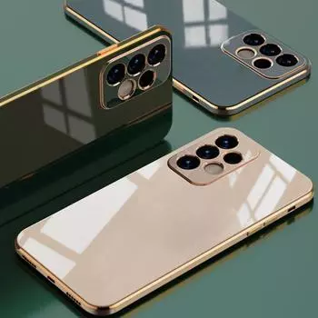 Для Samsung Galaxy A53 A52S A52 A51 A73 A72 A71 A33 A32 A12 A22 A 53 73 52S 52 4G 5G чехол с роскошным покрытием чехол для телефона Samsung A52 чёрный