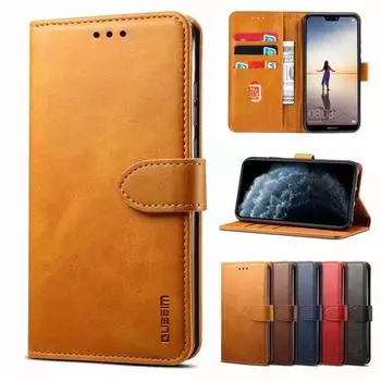 Для Samsung Galaxy S21 5G GUSSIM деловой стиль горизонтальный флип кожаный чехол с держателем и отделениями для карт и кошельком For Samsung Galaxy S21 5G