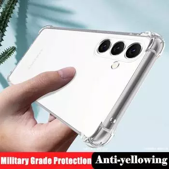 Для Samsung Galaxy S24 Plus S 24+ S24Ultra чехол против падения Мягкий силиконовый корпус из ТПУ противоударный прозрачный чехол для телефона задняя крышка For Samsung Galaxy S24 прозрачный