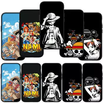 для Samsung Galaxy S24 S23 iPhone 16 15 14 Xiaomi Redmi Note 13 12 11 10Plus 9 Pro Max X XR чехол для телефона с рисунком Нами One Piece Luffy OPPO Huawei Cover for iPhone 16 Pro Max болюс