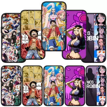 для Samsung Galaxy S24 S23 iPhone 16 15 14 Xiaomi Redmi Note 13 12 11 Plus 9 Pro Max X XR чехол для телефона Nico Robin One Piece Cute Luffy OPPO Huawei Cover for Redmi 13 4G болюс