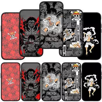 для Samsung Galaxy S24 S23 iPhone 16 15 14 Xiaomi Redmi Note 13 12 11 10Plus 9 Pro Max X XR чехол для телефона аниме Luffy Gear 5 One Piece OPPO Huawei Cover for Redmi Note 8 Pro олений