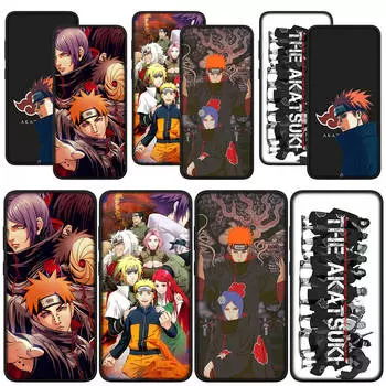 для Samsung Galaxy S24 S23 iPhone 16 15 14 Xiaomi Redmi Note 13 12 11 Pro Max X 8 9 10 XR A16 OPPO Huawei чехол для телефона аниме Акацуки Конан Боль Наруто for iPhone 15 экрю