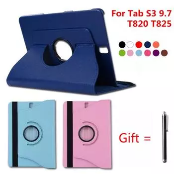 Для Samsung Galaxy Tab S3 9,7 T820 T825 T829 SM-T820 SM-T825 чехол для планшета вращающийся на 360 градусов складной кронштейн-подставка откидной кожаный чехол белый дыма