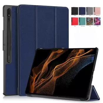 Для Samsung Galaxy Tab S8 ultra 14.6 складная подставка умный чехол для Galaxy Tab S9 ultra 14.6 X910 X916 x918 планшет детский зеленый Tab S9 Ultra 14.6 красный