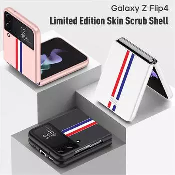 Для Samsung Galaxy Z Flip 4 3 Роскошный ультратонкий окрашенный матовый складной противоударный защитный жесткий чехол для Zflip4 Case For Z Flip 3