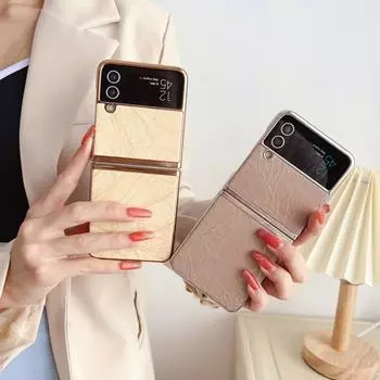 Для Samsung Galaxy Z Flip 4 3 5g Роскошный гальванический чехол с защитой объектива Противоударный жесткий чехол с защитой от падения аксессуары for Galaxy Z Flip 4 красный