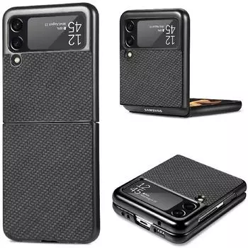 Для Samsung Galaxy Z Flip 4 Flip 3 Flip 2 Flip 1 5g противоскользящий тонкий чехол из углеродного волокна противоударный защитный чехол для телефона For Galaxy Z Flip 4 зелёный
