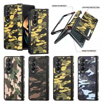 Для Samsung Galaxy Z Fold 4 3 чехол роскошный красочный ультратонкий кожаный складной противоударный защитный чехол аксессуары For Samsung Z Fold 4