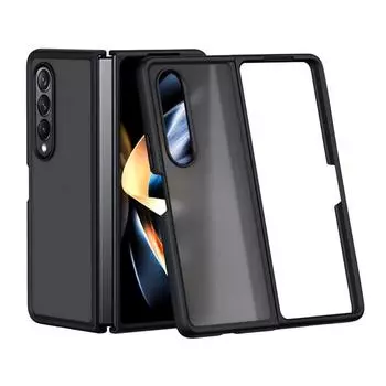 Для Samsung Galaxy Z Fold 4 Flip 4 матовый прозрачный чехол для телефона Fold4 Flip4 ультра-тонкий полупрозрачный чехол для ПК Galaxy Z Fold4 For Galaxy Flip 4 темно-синий