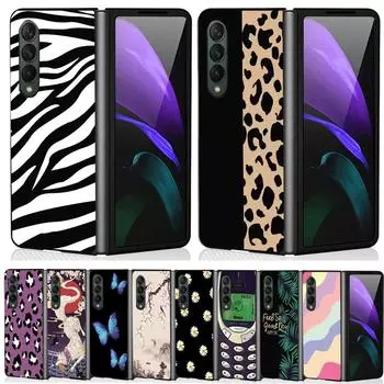 Для Samsung Galaxy Zfold Z Fold 3 4 Fold3 Fold4 5g чехол-бампер Fundas для Samsung Zfold3 Zfold4 Leopard Flower Hard Capas ForGalaxyZFold3(5G)