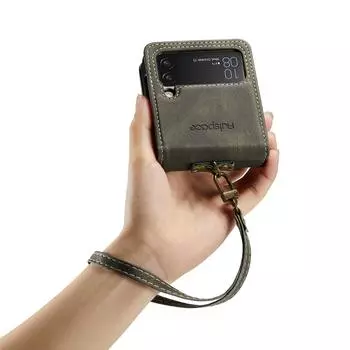 Для Samsung Z Flip4 5g Нескользящий кожаный модный чехол для Samsung Galaxy Z Flip 4 Flip4 Zflip4 Чехол Ремешок для телефона Сумка for Samsung Z Flip 4 розовый