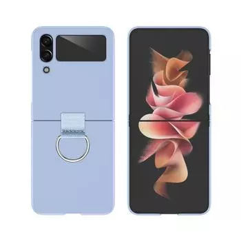 Для Samsung Z Flip4 Нескользящий кольцевой держатель Жесткий чехол для Samsung Galaxy Z Flip 4 5g Flip4 Flip 3 Flip3 Складной чехол с защитой от царапин for Samsung Z Flip 3 светло-зеленый