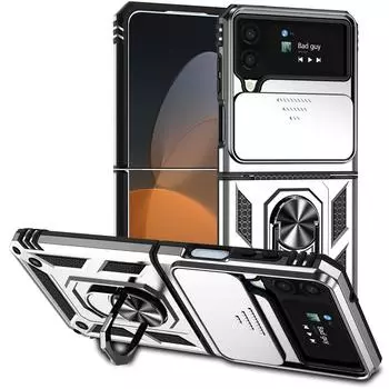 Для Samsung Z Flip4 Защитный Жесткий Чехол Для Объектива Для Samsung Galaxy Z Flip 4 5g Flip4 Flip 3 Flip3 Противопыльные Чехлы Для Телефонов for Samsung Z Flip 3 серебряный