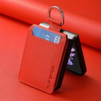 Для Samsung Z Flip 4 Flip4 простой кожаный чехол для телефона с кольцом на палец чехол для Samsung Galaxy Z Flip 4 Zflip4 чехол с гнездом для карты for Samsung Z Flip 4 коричневый