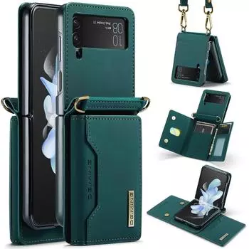 Для Samsung Z Flip 4 противоскользящий роскошный функциональный чехол-бумажник для Samsung Galaxy Z Flip 4 5G Flip4 аксессуары для сотовых телефонов Funda for Samsung Z Flip 4