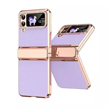 для samsung z flip 4 противоударный кожаный чехол с покрытием для Samsung Galaxy Z Flip 4 5G Flip4 Zflip4 противоударный складной чехол for Samsung Z Flip 4