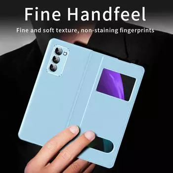 Для Samsung Z Fold4 5g противоскользящий чехол из кожи личи с полной защитой для Samsung Galaxy Z Fold4 Fold 4 Fold3 Fold2 Fold 2 3 for Samsung Z Fold 4 розовый