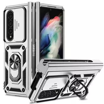 Для Samsung Z Fold4 5g Противоскользящий чехол-держатель на палец для Samsung Galaxy Z Fold 4 5g Fold4 Zfold4 Нескользящая сумка для телефона for Samsung Z fold 4 чёрный