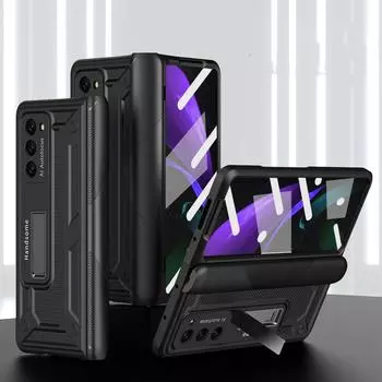 Для Samsung Z Fold 3 Fold3 лучший защитный защитный чехол для Samsung Galaxy Z Fold 3 Zfold3 передняя стеклянная пленка for samsung Z Fold 3 серебряный