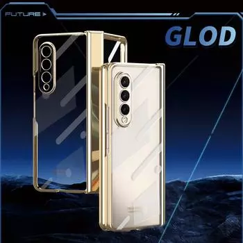Для Samsung Z Fold 4 Zfold4 Лучшая защита чехол из закаленного стекла для Samsung Galaxy Z Fold 4 5g Fold4 Прозрачные чехлы с покрытием for Samsung Z Fold 4 чёрный