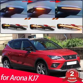 Для Seat Arona KJ7 2017-Dynamic Scroll, черный светодиодный указатель поворота, последовательный зеркальный индикатор, мигалка 1pc Right Side