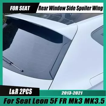 Для Seat Leon 5F FR Mk3 MK3.5, боковой спойлер на заднее окно, сплиттер, крыло, задний диффузор багажника, комплект кузова сплиттера Canard Gloss Black
