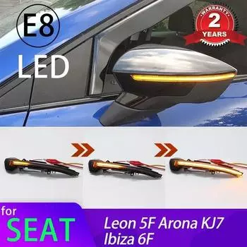 Для SEAT Leon III Mk3 5F 13-18 Ibiza KJ Mk5 V Arona 17-18 светодиодный динамический указатель поворота, мигалка, последовательный индикатор бокового зеркала 1pc Right Side