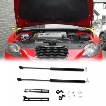 Для Seat Leon MK2 2005 2006 2007 2008 2009 2010 2011 2012 Передний капот Газовая пружина Стойки амортизатора Гидравлический стержень Автомобильные аксессуары 2 шт. чёрный