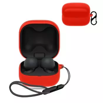 Для SONY LinkBuds открытый чехол чехол для беспроводных наушников силиконовый защитный чехол карабин падение царапины пылезащитный WF-L910 [NOUKAJU] (С + ремешком)