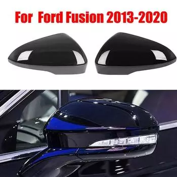Для США Ford Fusion 2013 2014 2015 2016 2017 2018 автомобильное боковое зеркало заднего вида глянцевая черная клипса снаружи Right