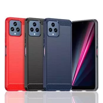 Для T-Mobile REVVL 6X 5G Чехол для T-Mobile REVVL 6X 6 Противоударный силиконовый чехол из углеродного волокна для T-Mobile REVVL 6X 5G Чехол T-Mobile REVVL 6X 5G чёрный