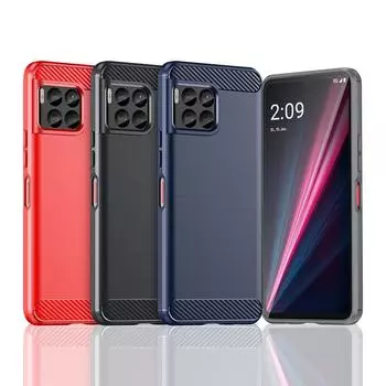 Для T-Mobile REVVL 7 Pro Чехол для T-Mobile REVVL 7 6 6X Pro Силиконовый чехол из углеродного волокна для T-Mobile REVVL 7 Pro Чехол For REVVL 7 Pro чёрный