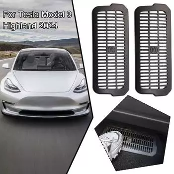 Для Tesla Highland 2024 защитный чехол для воздухозаборника под сиденьем, пылезащитный, антизасоряющий, аксессуар для салона автомобиля, 1 пара