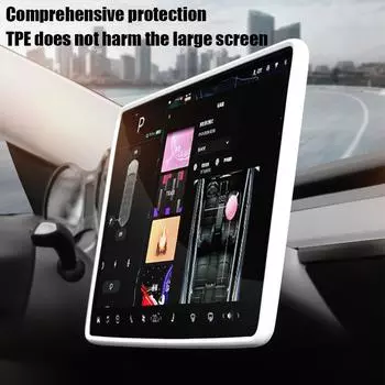 Для Tesla Model3/Y Центральный блок управления Навигационный экран Рамка Силиконовые автомобильные аксессуары Защитный чехол Модификация дисплея K8H7