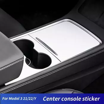 Для Tesla Model 3 2021 22 2023/Model Y Наклейка на центральный пульт управления Защитная наклейка на центральный пульт управления Интерьер автомобиля M3MY 03CF