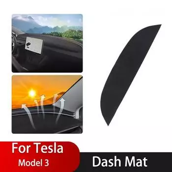 Для Tesla Model 3 чехол на приборную панель автомобиля фланель избегайте света коврик для приборной панели приборная панель заднее стекло солнцезащитный козырек накладка на солнцезащитный козырек