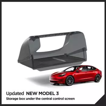 для Tesla Model 3 Highland 2025 Автомобильный ящик для хранения вещей Скрытый органайзер для хранения под центральным экраном управления Лоток Аксессуары