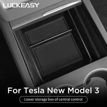 Для Tesla Model 3 Highland 2025 Ящик для хранения Центральная консоль Нижний уровень хранения Органайзер Чехол Лоток Аксессуары для салона автомобиля