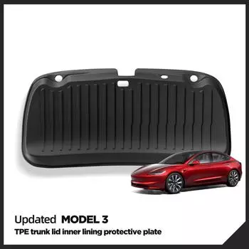 для Tesla Model 3 Highland 2025 задний коврик для багажника противогрязевой коврик для багажника защитная накладка на заднюю дверь автомобильные аксессуары