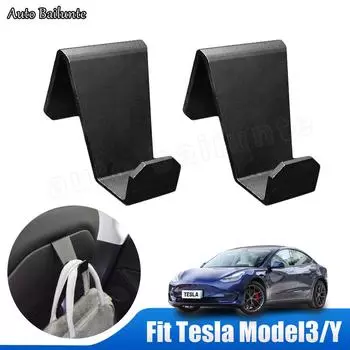 Для Tesla Model 3 Model Y 2022 2023, крючок для подголовника автомобильного сиденья, многофункциональная автозастежка, вешалки для хранения, интерьер tesla logo