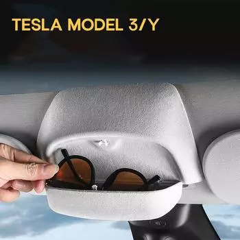 Для Tesla Model 3 Model Y 2023 2022-2017 Автомобильный держатель для очков, чехол для хранения солнцезащитных очков, автосалон автомобиля ABS MODEL 3