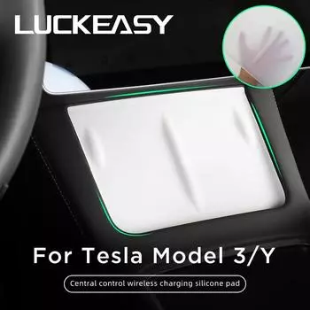 Для Tesla Model 3 Model Y Type Беспроводное зарядное устройство Противоскользящий коврик Автомобильный противоскользящий коврик для зарядки телефона Model 3 2023 Противоскользящий коврик M3Y-GA100BA
