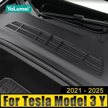 Для Tesla Model 3 Y 2021-2023 2024 2025 автомобильный воздухозаборник защитная крышка впускной двигатель отсек защита патч фильтр экран изоляционная сетка
