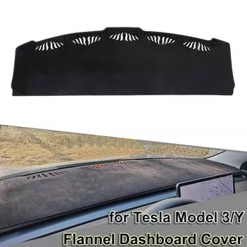 Для Tesla Model 3 Y аксессуары 2023 Dashboard Covers Mat Rear Windowsboard Shade Protector Cushion Fannel Pad Interior Parts